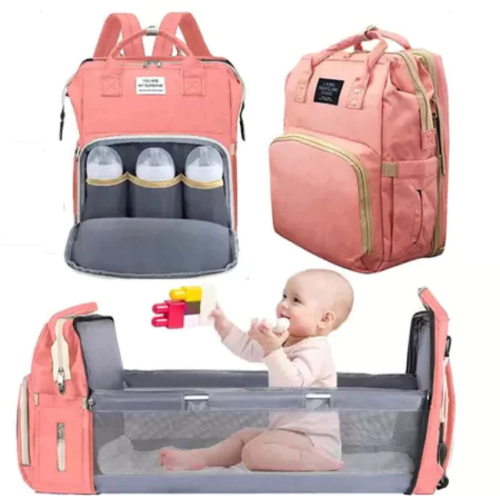Bolsa de Maternidad Térmica Impermeable se Convierte en Cuna y Cambiador