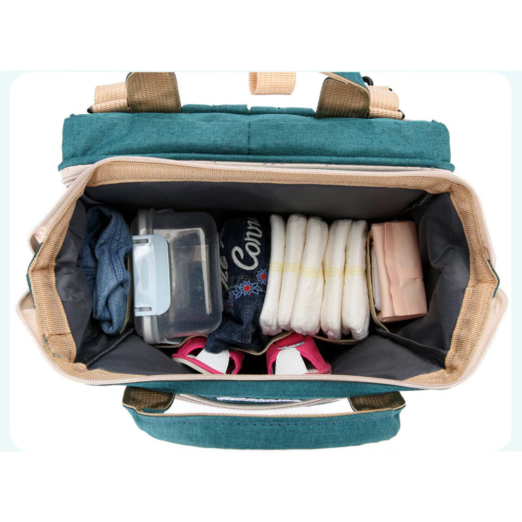 Bolsa de Maternidad Térmica Impermeable se Convierte en Cuna y Cambiador