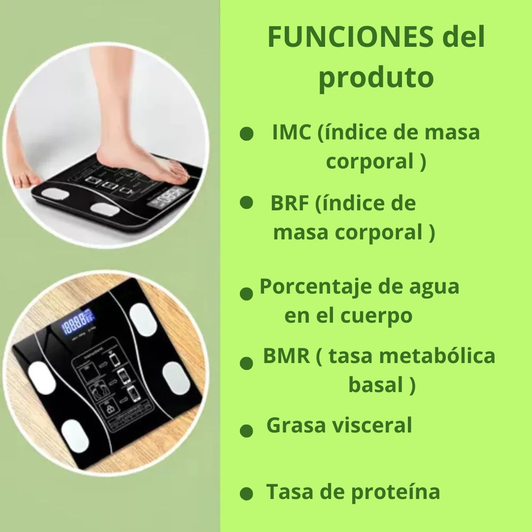 Báscula Corporal de Bioimpedancia Profesional Bluetooth hasta 180kg