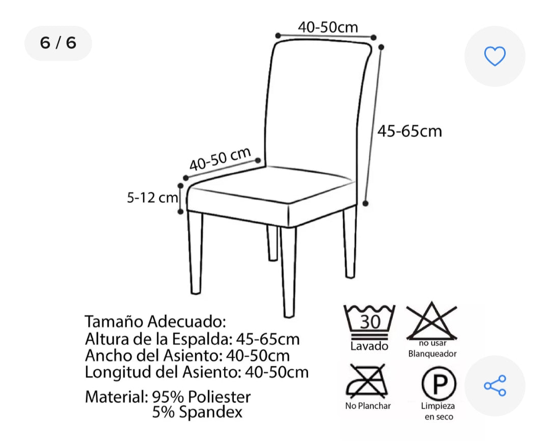 Kit de Cubre Sillas Premium x6